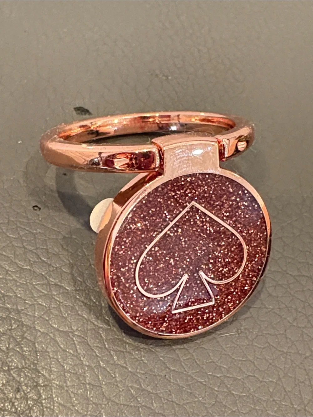 NEW Rose Gold Glitter Kate Spade New York Universal Phone Ring Stand